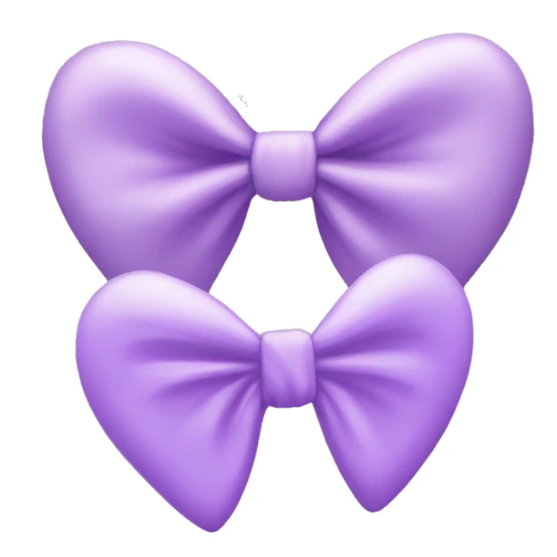 Light purple bow and a light Purple Heart emoji duo combo sticker