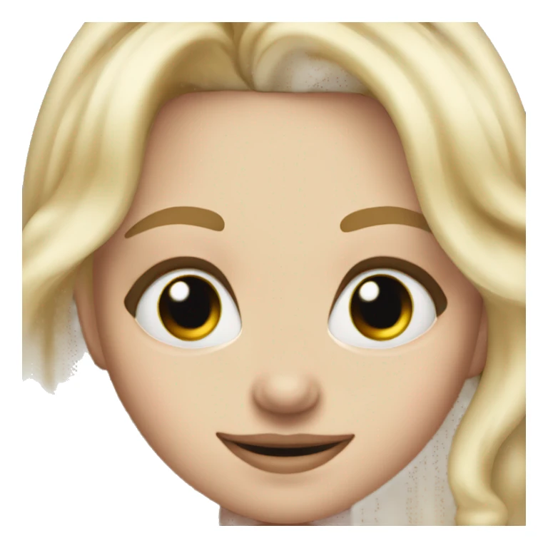 blonde white girl with a nose piercing hoop winking sticker