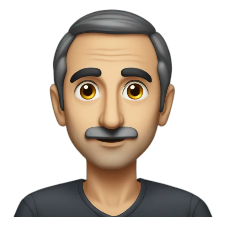 eric zemmour with a narrow mustache sticker
