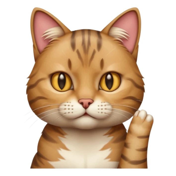 Cat with middle finger sticker