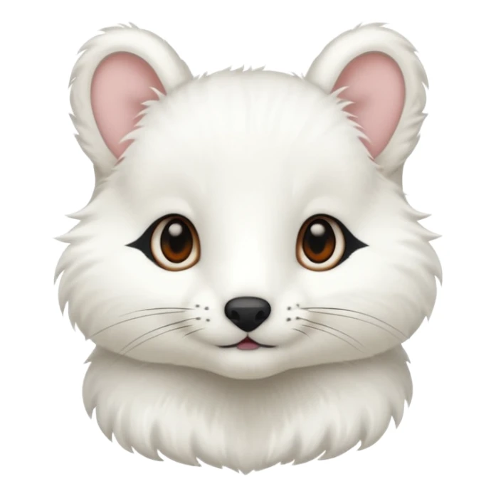 Quiero crear unos emojis del animal armiño blanco sticker