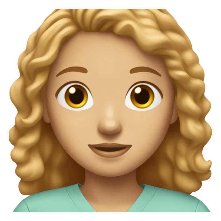 Girl with strawberry blonde & brown eyes in scrubs  sticker