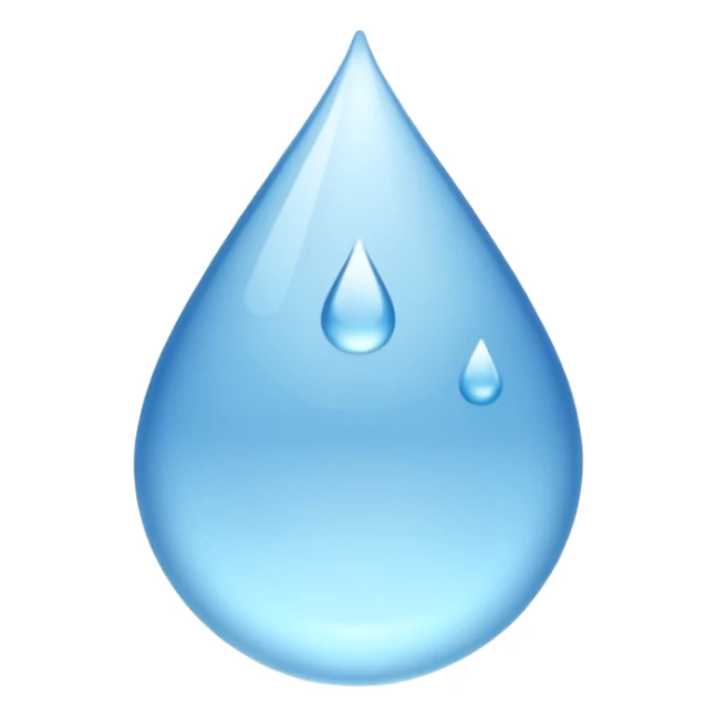 A drop of water in white sticker