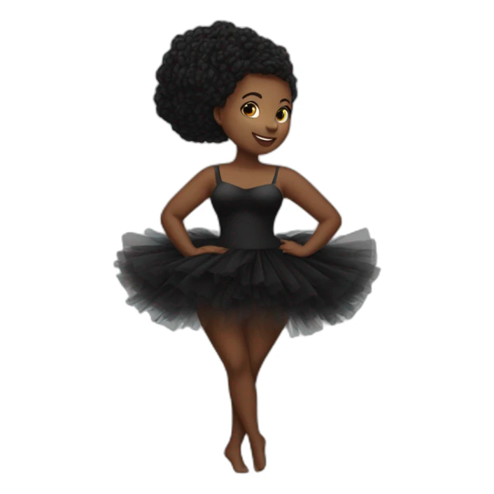 curvy-beauty-black-tutu view from below sticker