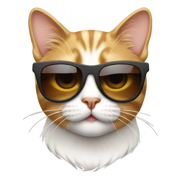Cat with sunglasses sticker