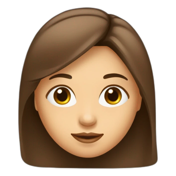 fille-brune-longs-cheveux lisses-aux-yeux-marrons-étudiante sticker