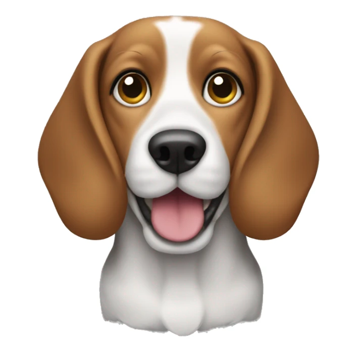 Beagle with curly haired ears  sticker