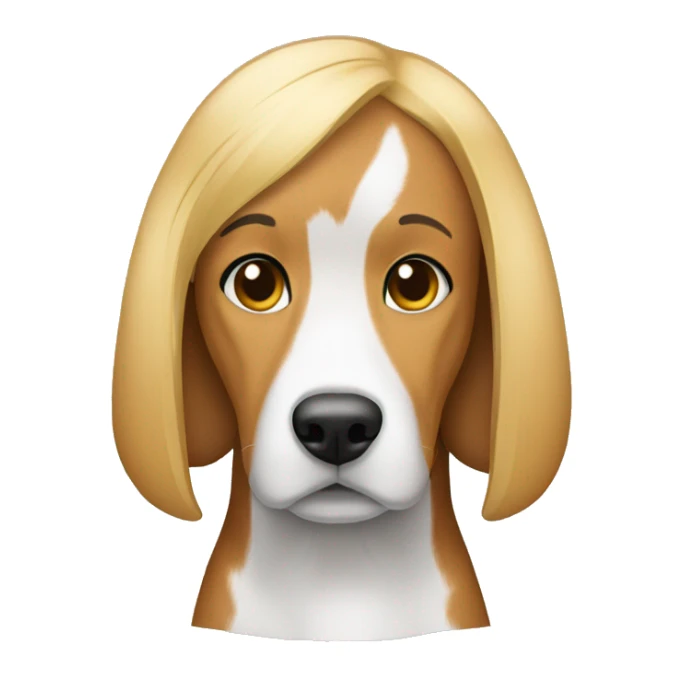 Beagle with a blond woman sticker