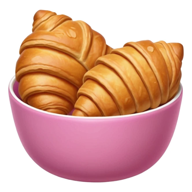 Croissant wrap in pink bowls  sticker