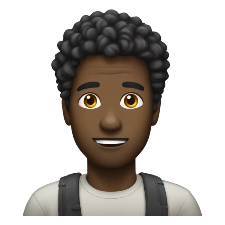 black male with overnatural haaed sticker