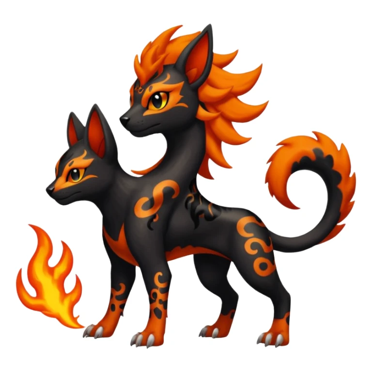 Elemental Groovy Diaphanous Scaley Demonic Liepard-Houndoom-Litten-Sprigatito-Pokémon-fusion-creature (full body) sticker