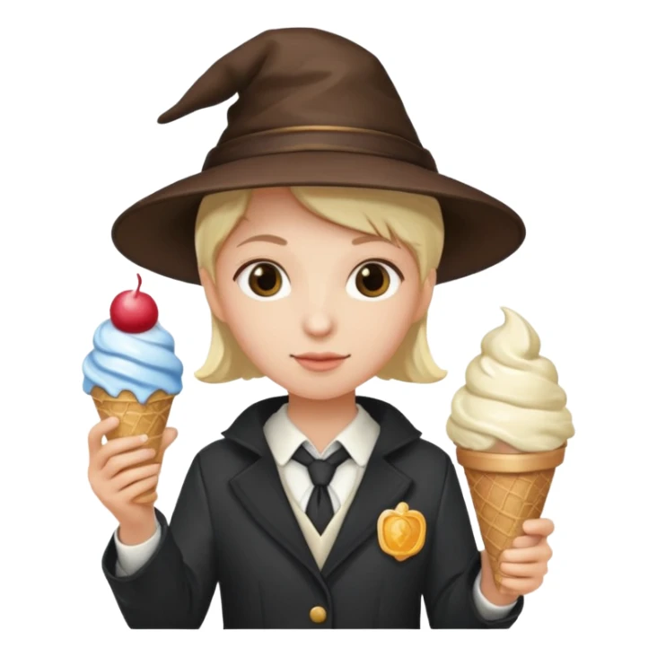 Icecream 5 bond mix mage in professional look sticker