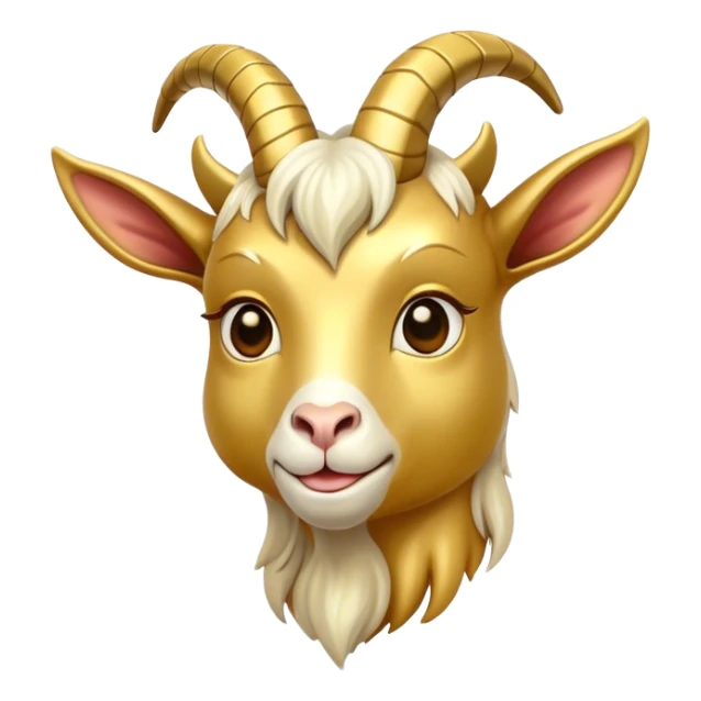 A goat made out of gold sticker