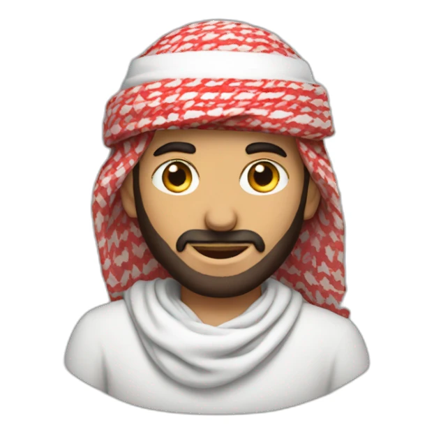 Arabian Man with red keffiyeh sticker