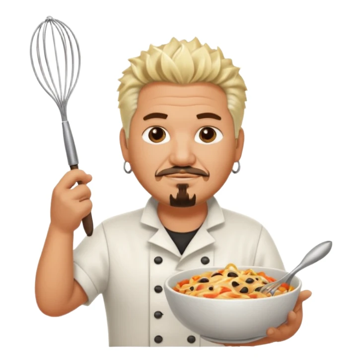 gut fieri chef holding whisk and bowl sticker