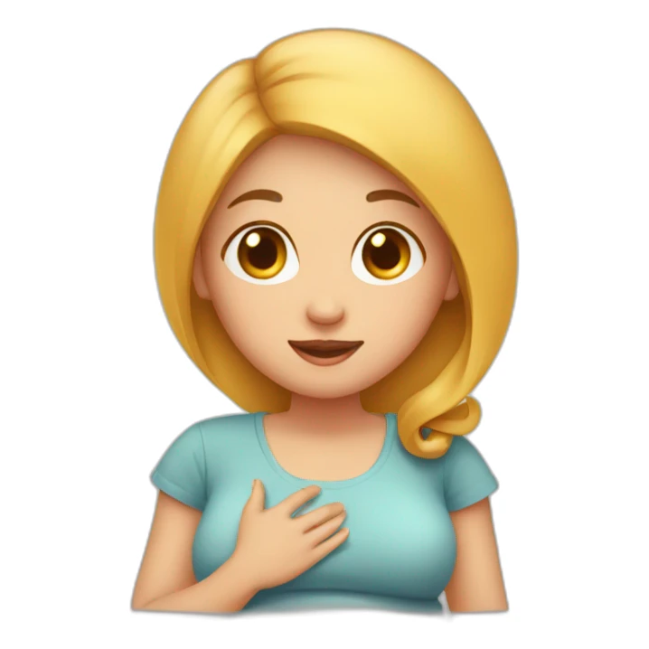 Girl pregnant with a bruger sticker