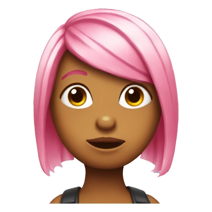 little duck with pink hair sticker