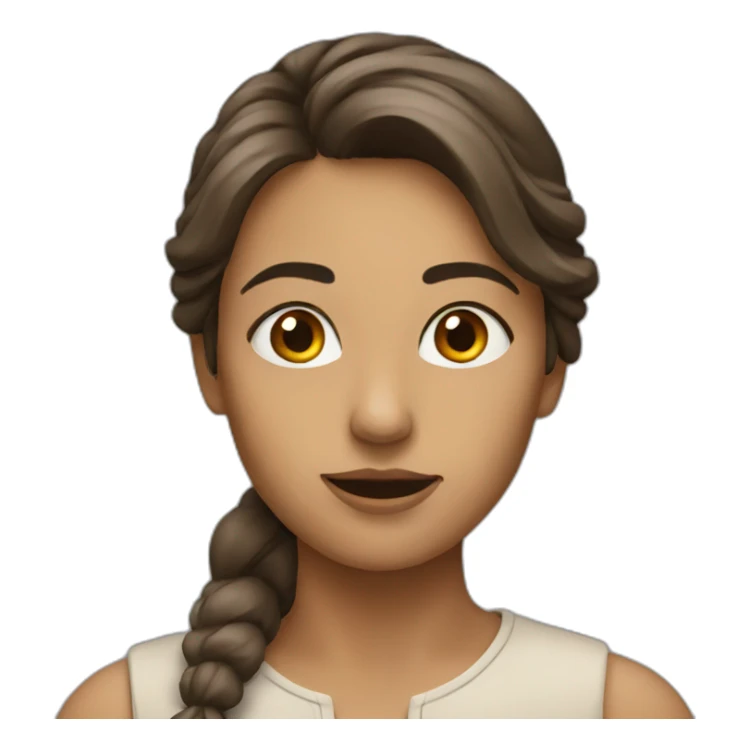 A woman looking to the left sticker