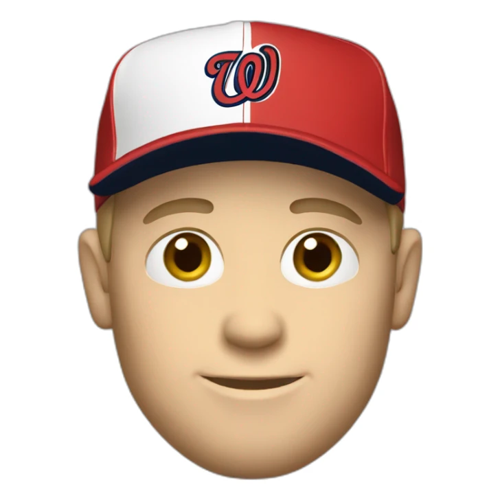White Man with Washington nationals hat sticker