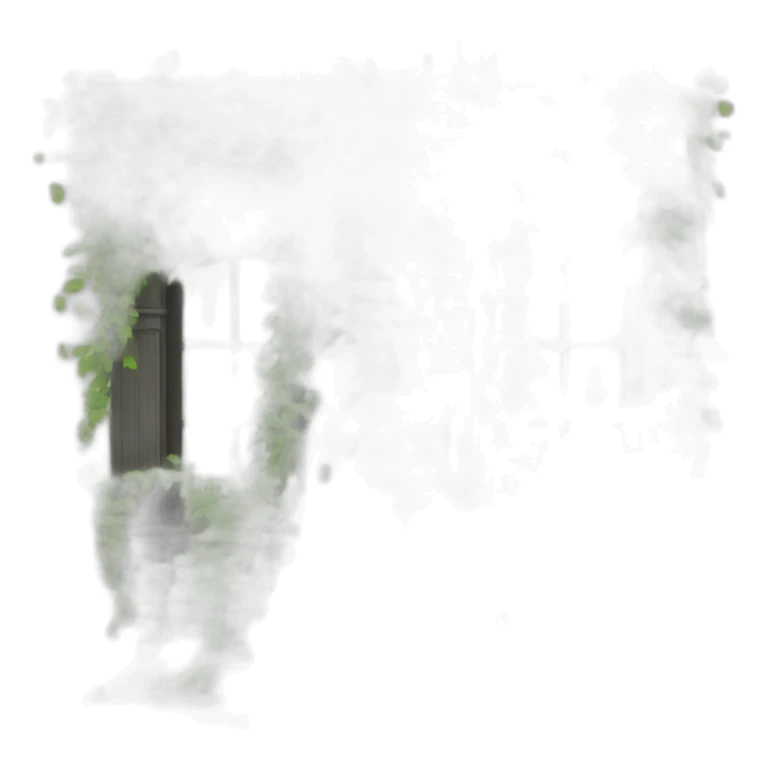 Enormous, creeping vines burst through windows and doors sticker