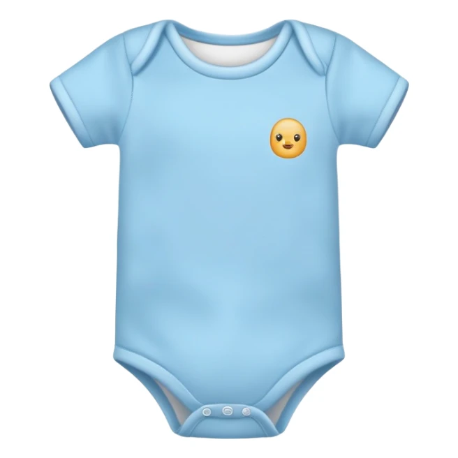 Plain blue pastel baby’s onesie shirt sticker