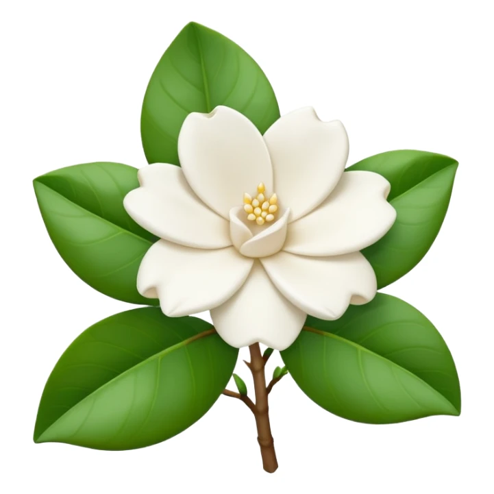Gardenia blanca sin tantas hojas verdes sticker