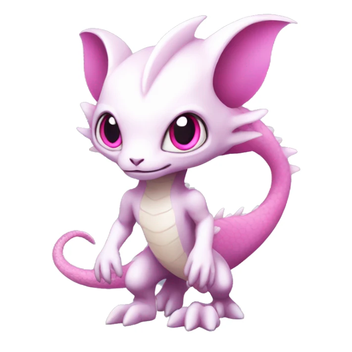 White, Chibi, White, Anthro-Sona-Lizard-Alien-Salazzle-Fakémon, with pink eyes, Full Body sticker