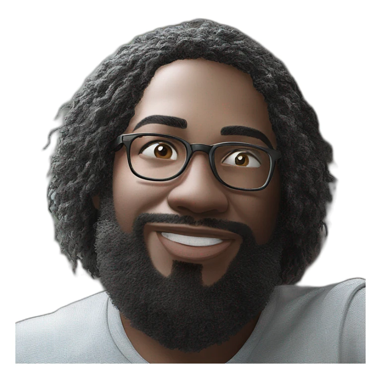 portrait of bearded man sticker