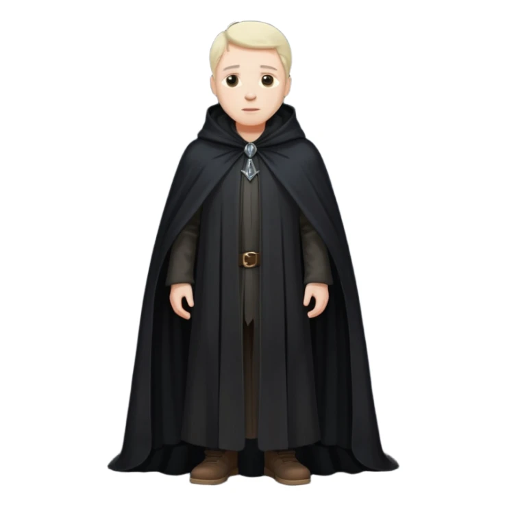 A wandering philosopher in a long black cloak full height sticker