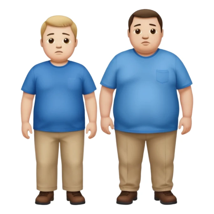 obease guy and a guy with down syndrome and cleph lip standing there sticker