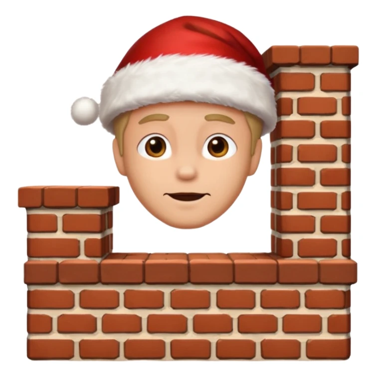 Cristmas male sit down on a chimney sticker