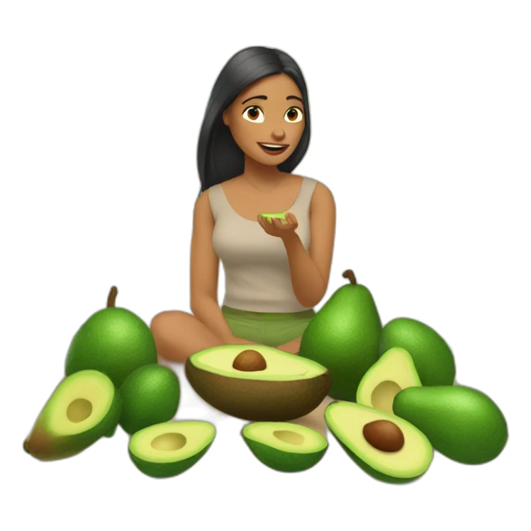 plant lady pocahontas juggling avocados sticker