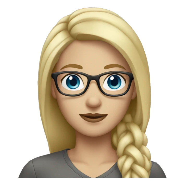 Woman with blond hair glasses blue eyes sticker