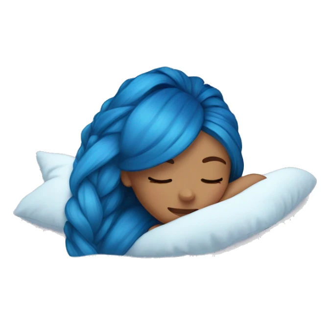 Ariana sleeping with blue hair sticker