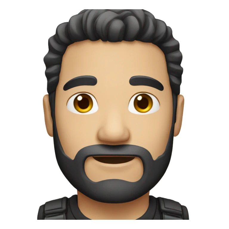 MAN WHITE, BLACK HAIR sticker