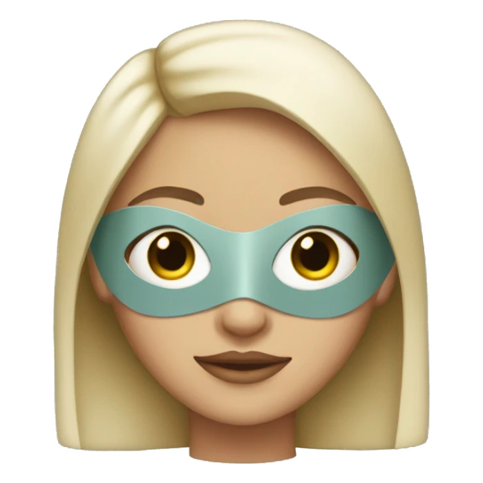 Girl with eye mask on sticker