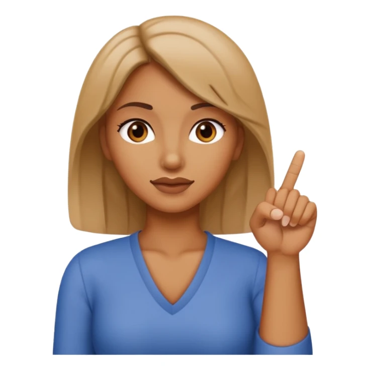 Female shaking finger saying no sticker