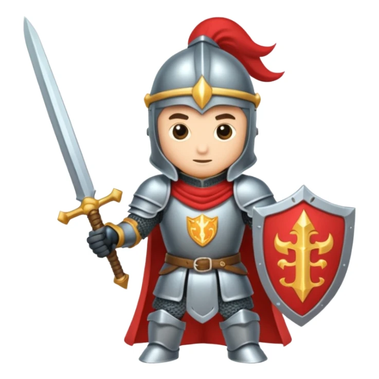 Battle mage: a knight in armor wielding both sword and magic sticker