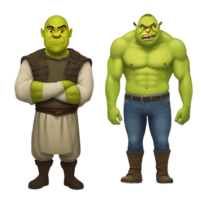 shrek and minion dagon ball z fusion sticker