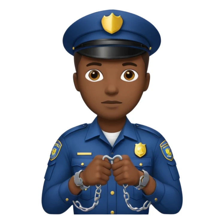 kelepçe tutan zenci polis sticker