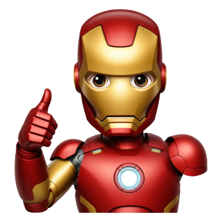 iron man right thumb up sticker