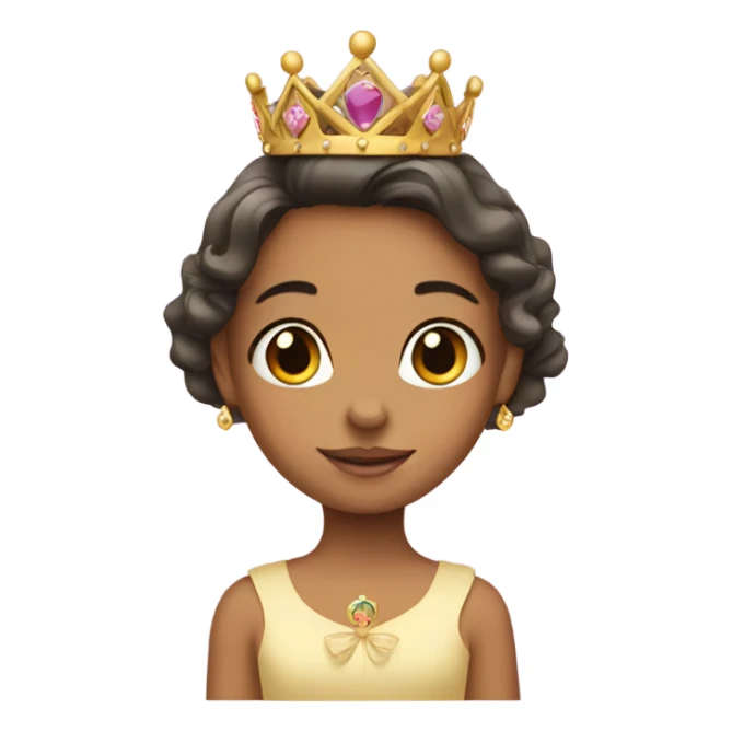 Little girl princess crown sticker