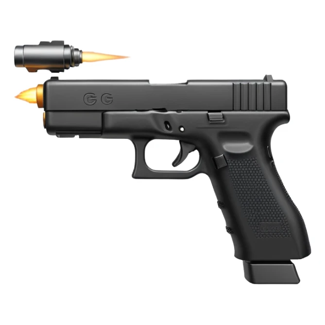 Glock Gun Firing A Shot sticker