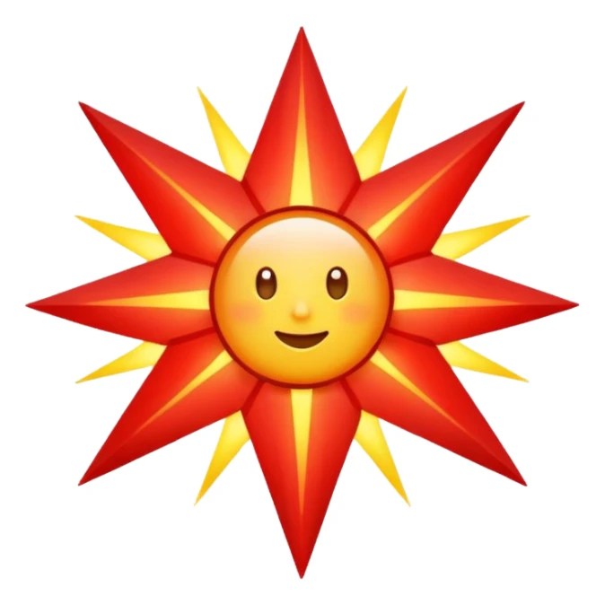 Rayos sentellas con furia rojo  sticker