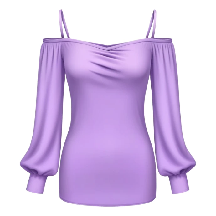 Lilac off shoulder Long sleeve top, isolated sticker