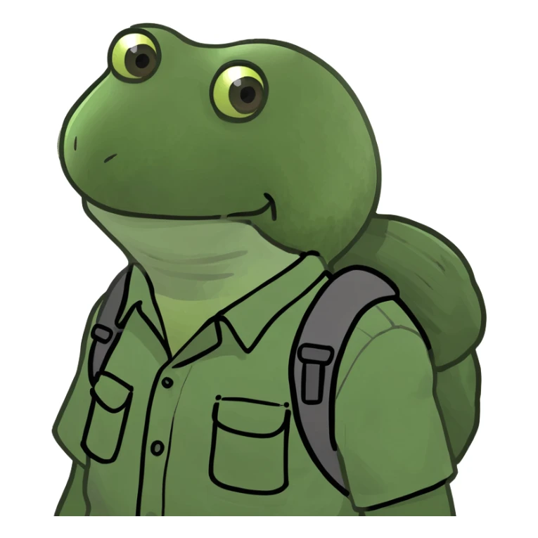 bufo frogs dressed as geologists, celebrating a nerdy beach birthday party with Magic the Gathering and escape room elements, birthday frog with a man bun sticker