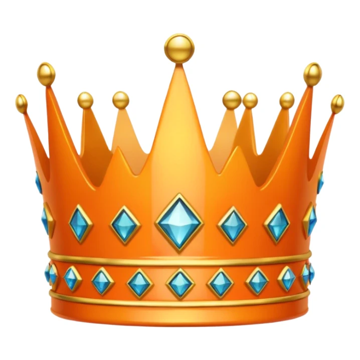 create ma a copy and paste emoji of a orange crown sticker