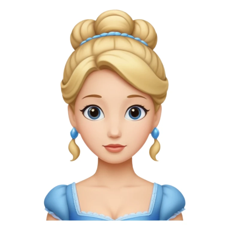 cendrillon elle a les cheveux relevés sticker
