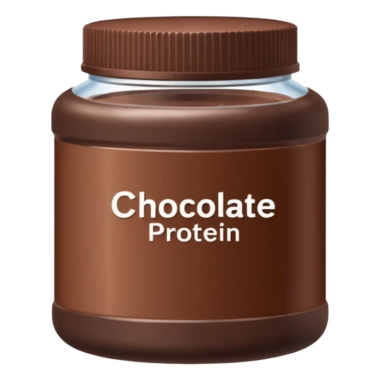 chocolate protein powder jar labeled chocolate icon sticker