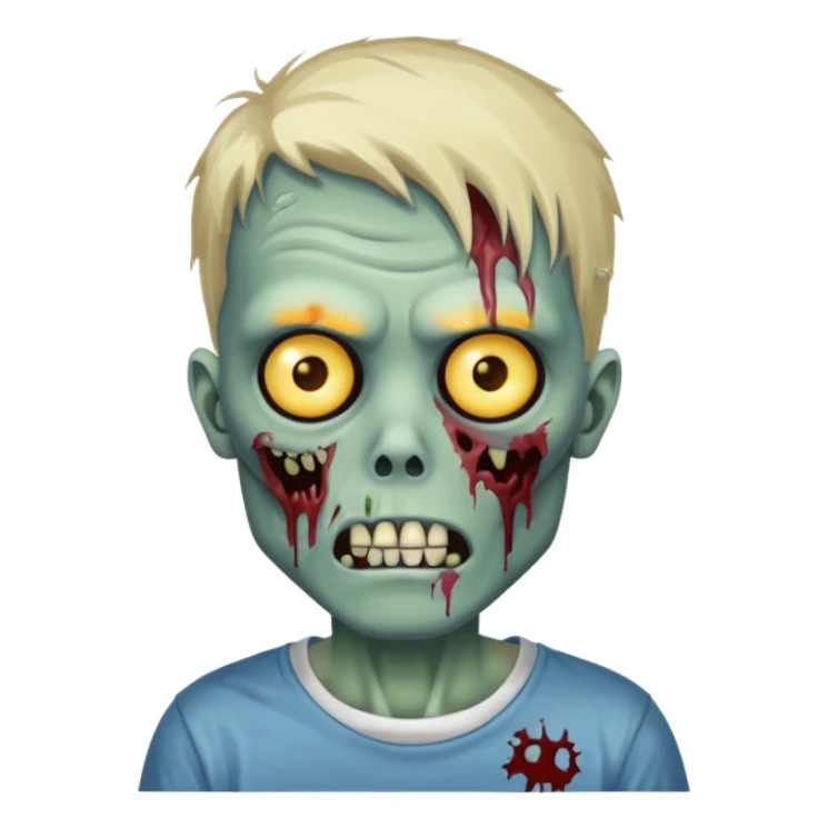 Faça um zombie com uma blusa na sticker